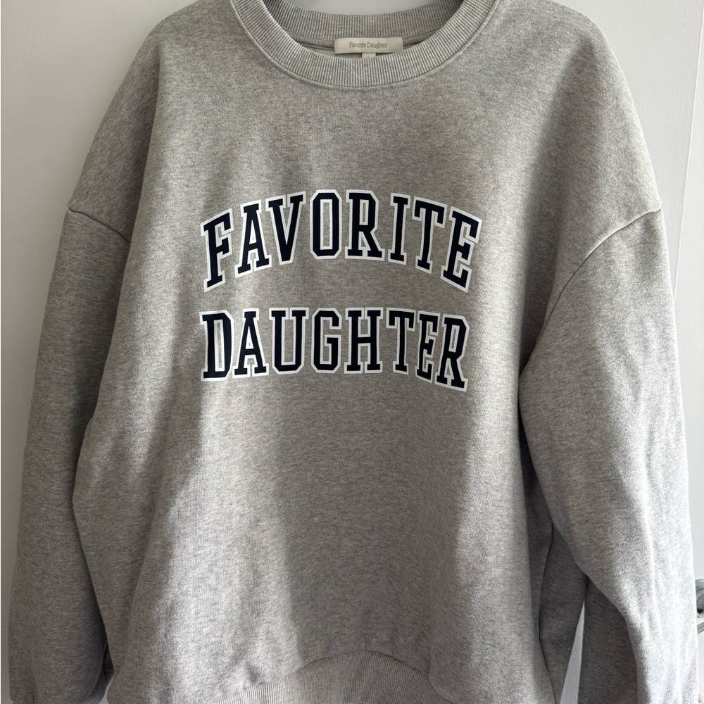 Favorite Daughter Heather Gray Crew Neck Sweater